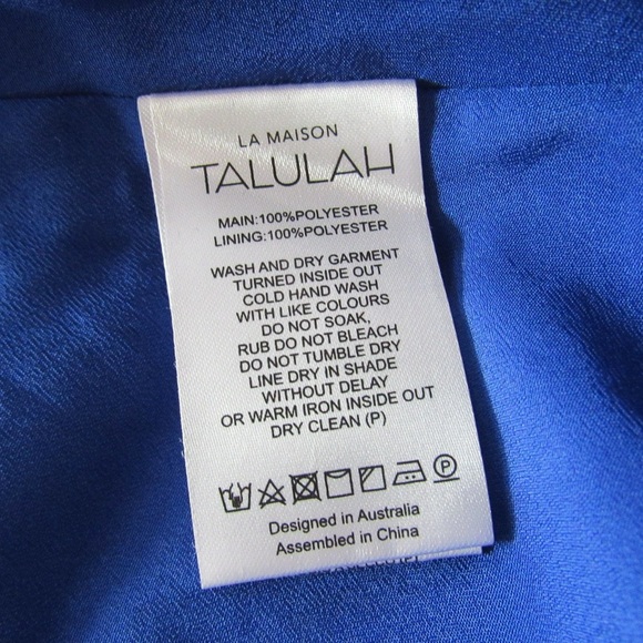La Maison Talulah Mediterranean Minx Midi Dress Medium Blue Floral Ruffles Boho - Picture 14 of 16